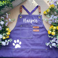 Custom dog groomer apron lightweight water resistant smock for pet stylists