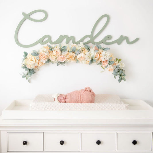 floral swag, wedding swag, nursery swag, bridal shower decoration, baby shower decoration, table decoration, first birthday high chair swag, photography prop, floral nursery, floral girl room decor, flower wall decor, mantle garland, nursery garland, wedding garland