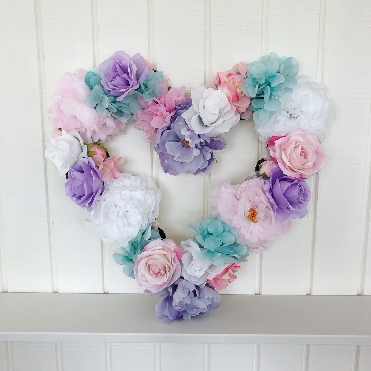 Custom Flower Heart Sign Personalized Wedding Backdrop