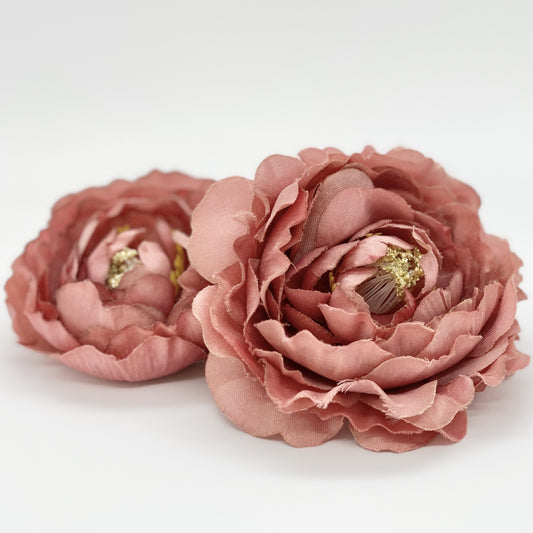 4" Mauve Ranunculus Silk Flower Ranunculus Artificial Ranunculus Mauve Silk Flower Rust Silk Flower Dark Pink Silk Flower Pink Ranunculus
