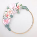 Custom Botanical Hoop Wreath wedding sign wall hanging silk florals