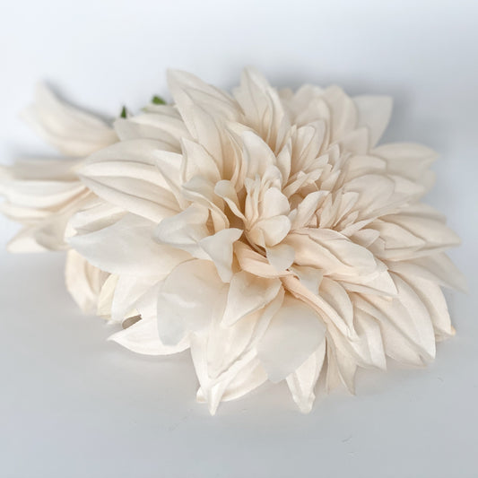 6" Large Beige Dahlia Artificial Dahlia Flower Artificial Flower Wedding Dahlia Party Decor Silk Flower Dahlia Shower Flower Wedding Flower