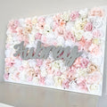 Custom flower wall name sign birthday photo prop floral backdrop