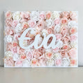 Milestone flower wall name sign floral photo prop for celebrations