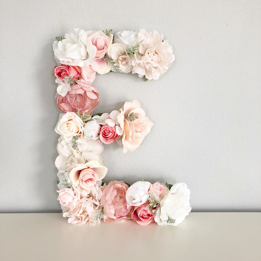 floral letter flower letter girl nursery decor girl flower wall decor