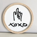 Personalized Handwriting Sign circular wood frame with raised laser cut lettering - memorial keepsake gift