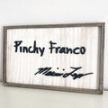 Personalized Handwriting Sign circular wood frame with raised laser cut lettering - memorial keepsake gift