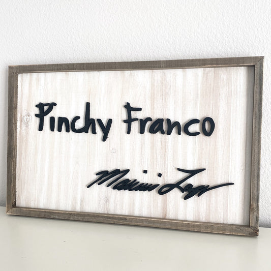 Personalized Handwriting Sign circular wood frame with raised laser cut lettering - memorial keepsake gift