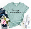 Honeymoon In T-shirt personalized honeymoon destination tee Bella Canvas cotton
