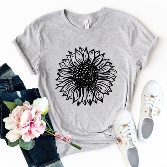 Sunflower graphic t-shirt Bella Canvas unisex crew neck - Rosey Studio Co