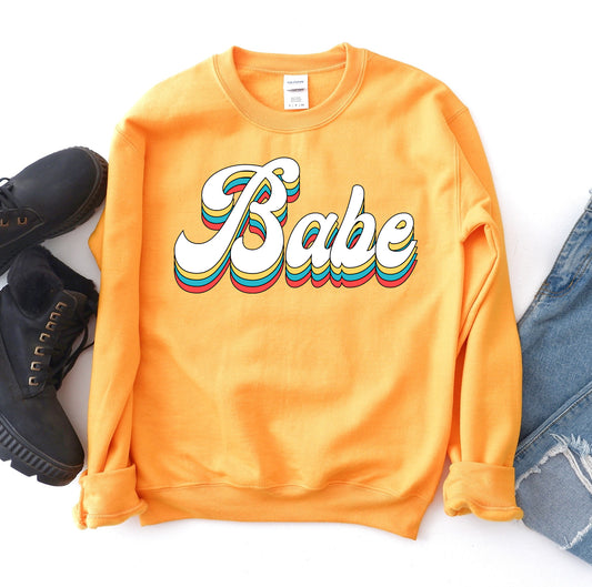 Babe graphic crewneck sweatshirt unisex - Rosey Studio Co