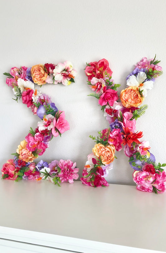 Custom floral alphabet greek letters for recruitment and bid week photos