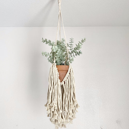 Fringe Macrame Plant Hanger, Macrame Crochet Planter, Boho Plant, Boho Nursery Decor, Boho Office Decor, Boho Planter, Macrame Planter Boho