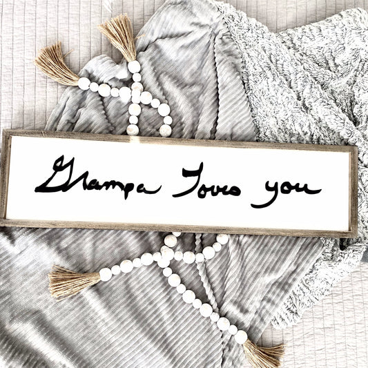Custom Handwriting Sign, Personalized Wood Sign, Keepsake Gift, Memorial Sign, Memorial Gift, Laser Cut Handwriting Gift, Nursery Decor