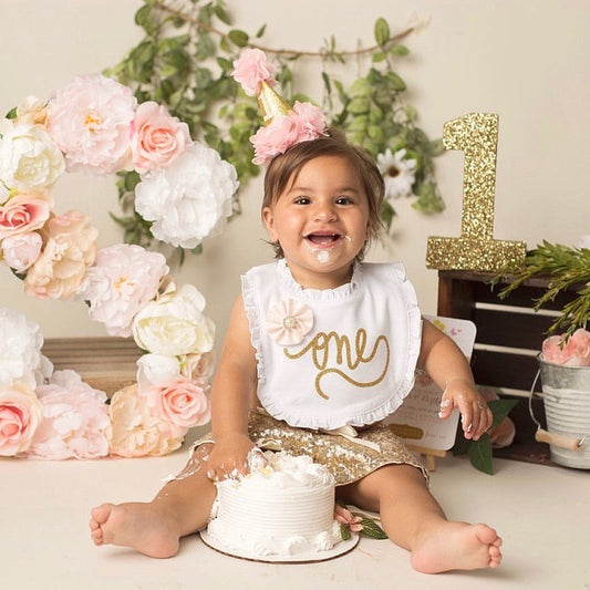 Flower initial prop floral letter personalized baby shower decor