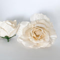 Beige artificial open rose silk flower for boho fall wedding arrangements