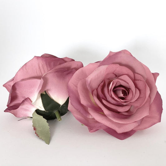 3.5" Artificial Purple Mauve Silk Flower Dusty Mauve Purple Rose Artificial Mauve Rose Mauve Wedding Flower Purple Pink Flower Wedding