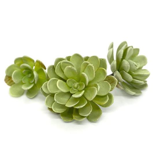Light green hen and chick artificial succulent mint decor for arrangements