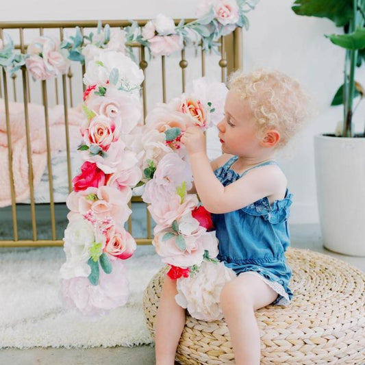 floral letter flower letter birthday girl photo shoot birthday photo prop first birthday photo prop 1st birthday party decor