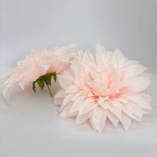 6" Large Peachy Blush Dahlia Artificial Dahlia Flower Artificial Flower Wedding Dahlia Party Decor Silk Flower Dahlia Flower Wedding Flower