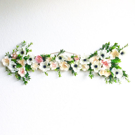 floral arrow boho arrow flower arrow decor room arrow wall art