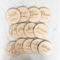 Wood Baby Milestone Cards, Baby Monthly Milestone Photo Prop, Baby Shower Gift, Newborn Photo Prop, Wooden Baby Milestones, New Baby Gift