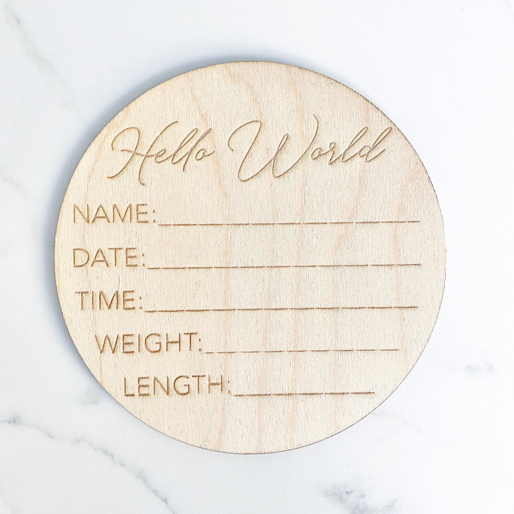 Wood birth announcement sign newborn photo prop