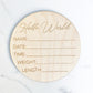 Wood birth announcement sign newborn photo prop