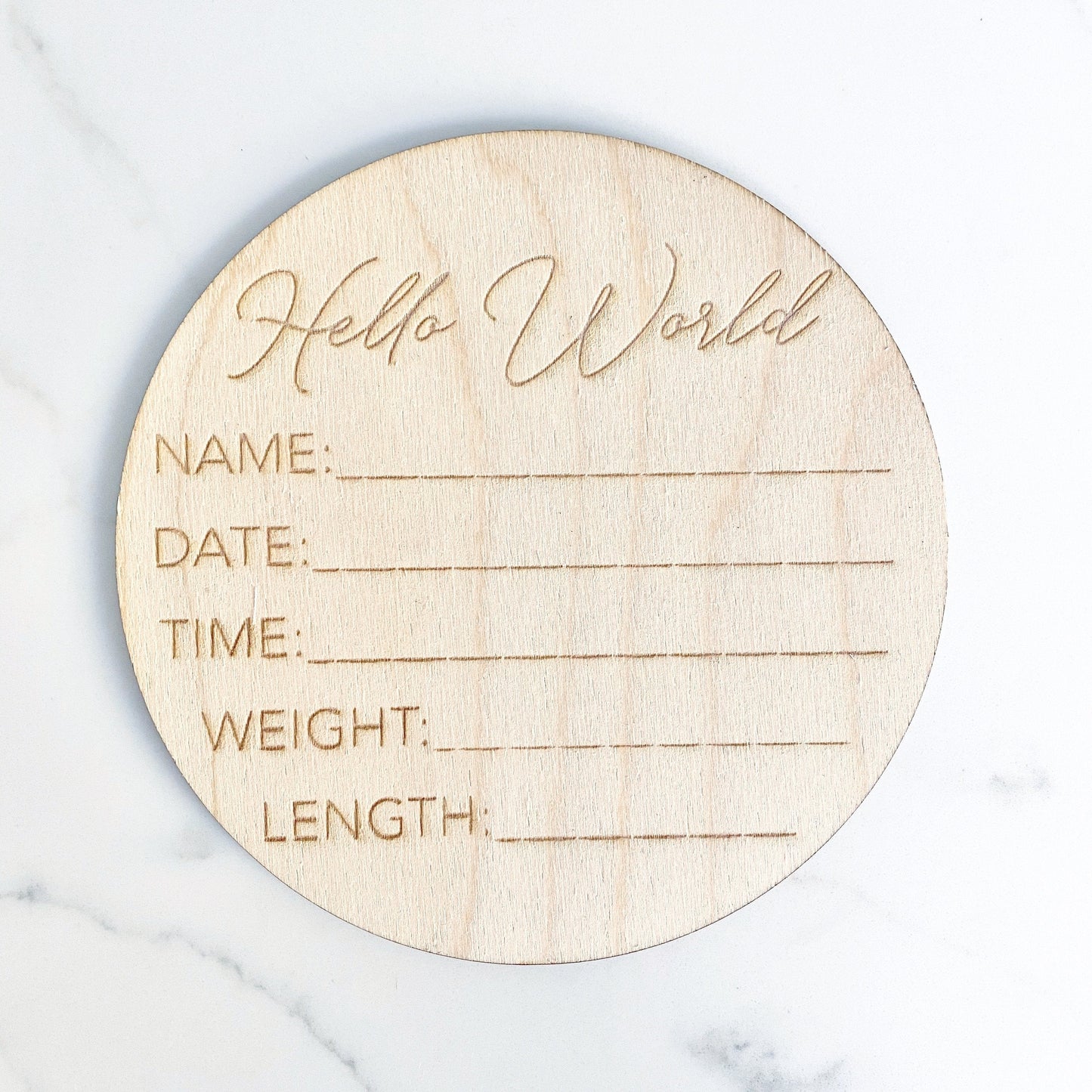 Wood birth announcement sign newborn photo prop