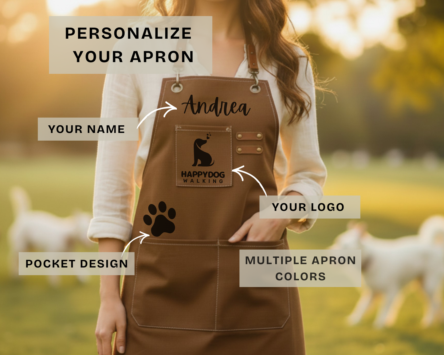 Custom Dog Groomer Aprons Lightweight Pet Grooming Smocks