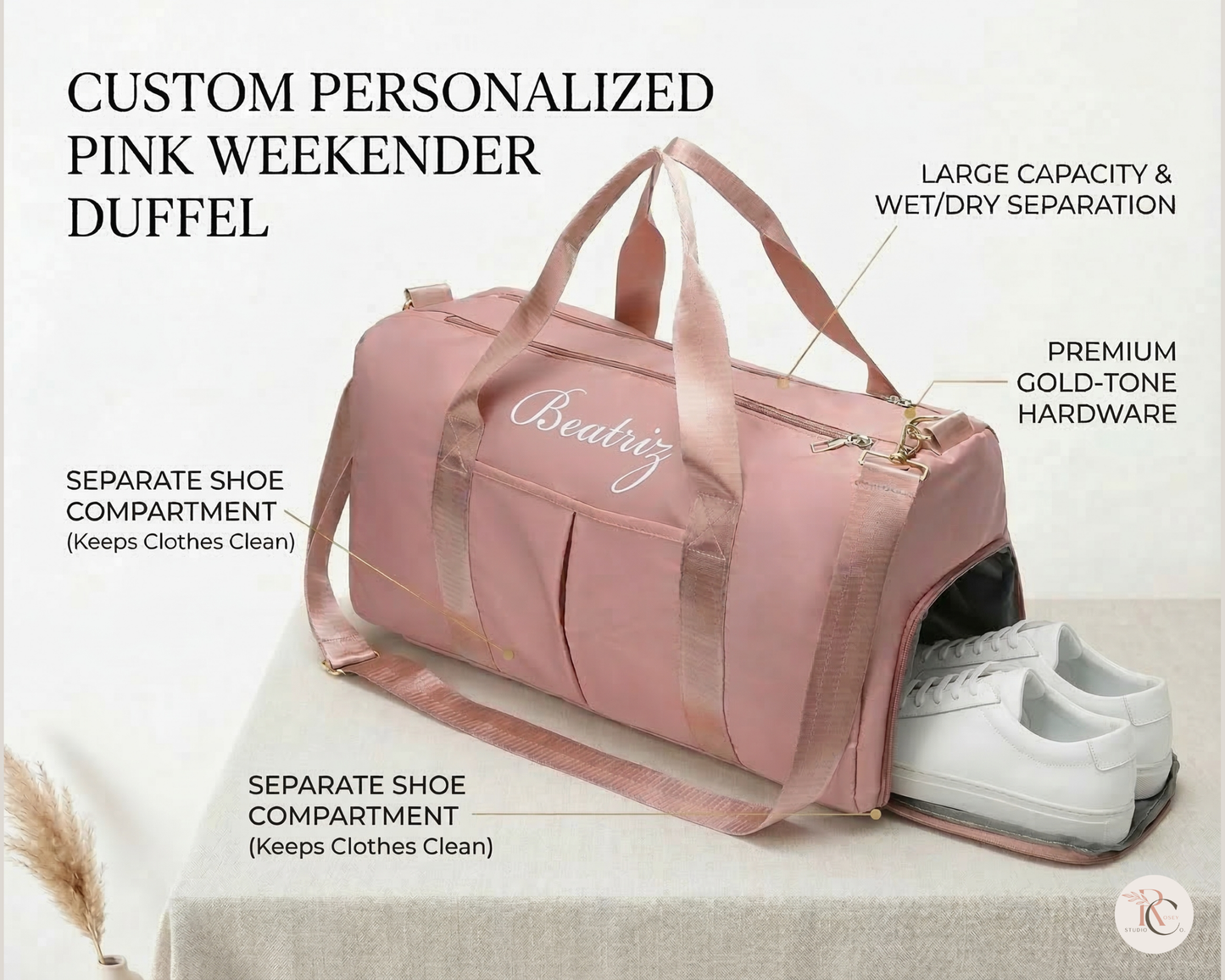 Monogrammed Sports Duffel Personalized Gym & Travel Bag
