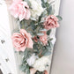 Dusty pink home mirror floral garland decor