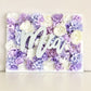 Large flower wall with name sign custom art floral backdrop for events