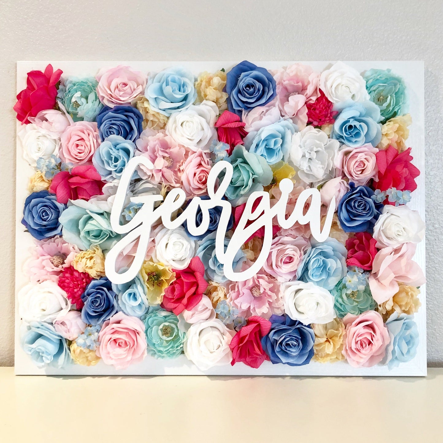 Custom flower wall wedding shower backdrop
