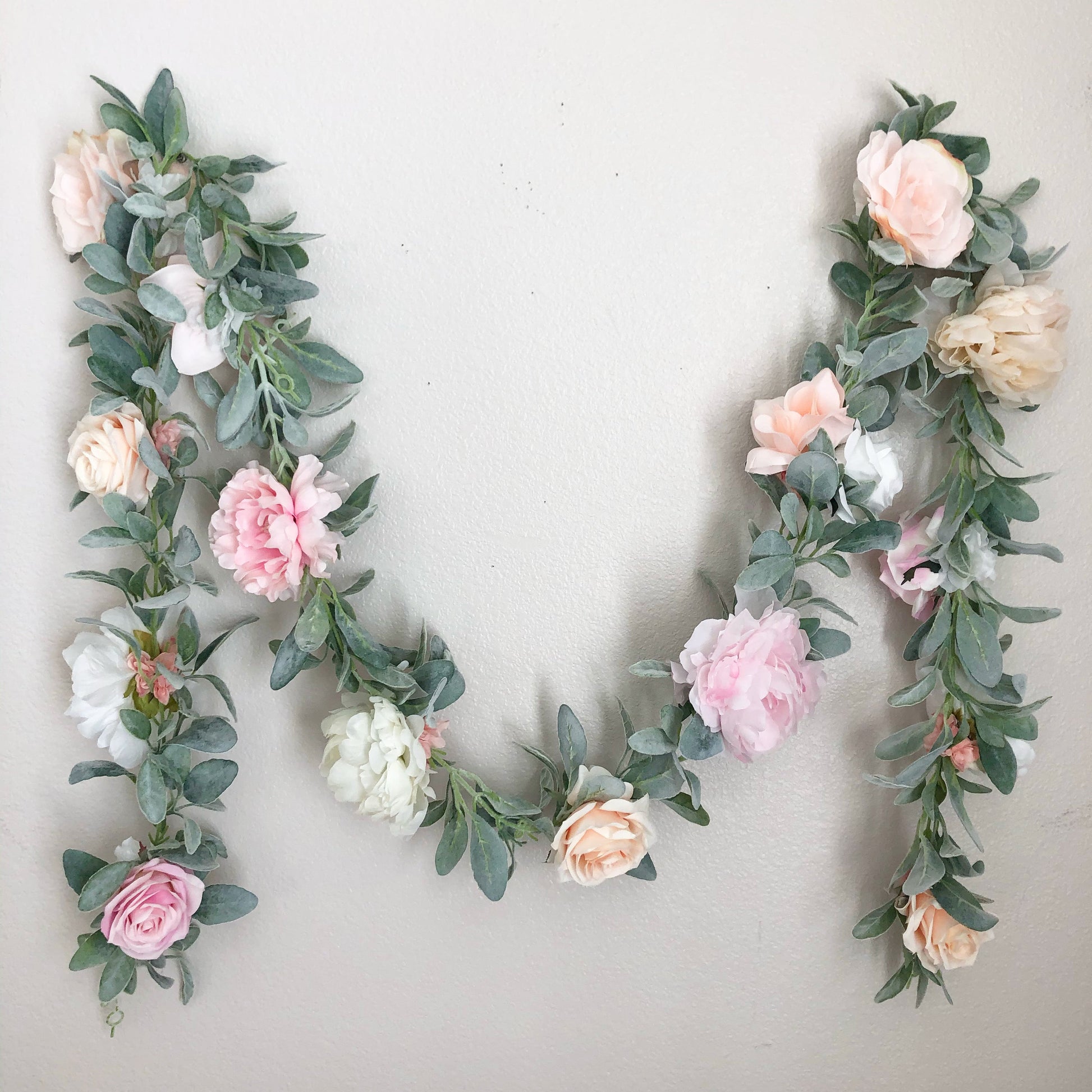 Lush flower garland bridal shower decoration