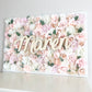 Boho floral wall custom name sign birthday nursery