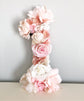 Floral number birthday faux flower girl photo shoot