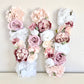 Custom floral letter decor purple nursery mauve