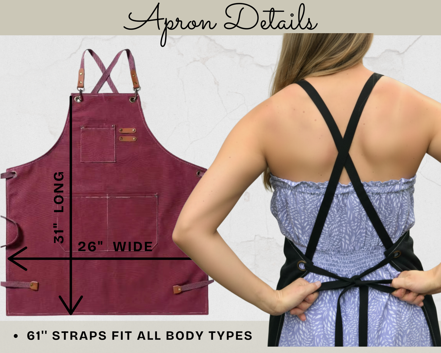 Personalized Garden Apron Outdoor Harvesting Smock