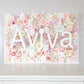 Nursery floral wall customize girl name sign decor