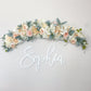 Custom floral swag in 30 or 48 inch size with faux flowers and greenery for weddings and nurseries