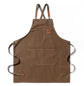 Coffee brown pedicurist nail artist apron water resistant canvas for salons