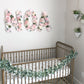 Floral letter baby name crib and nursery sign