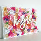 Baby shower floral backdrop gift celebration