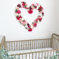 Heart wall hanging floral wedding ceremony