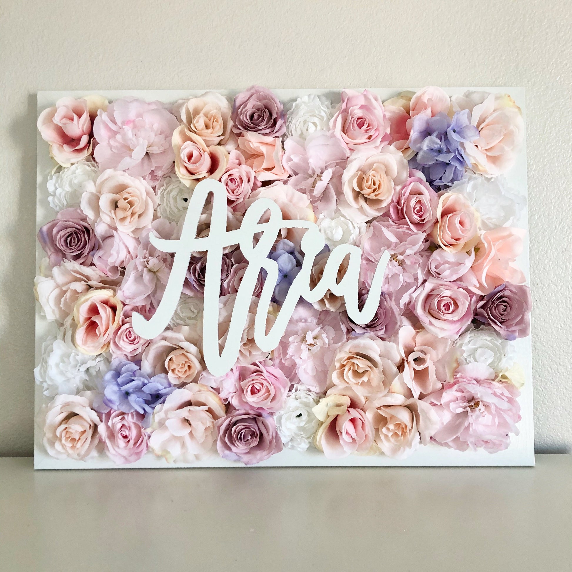 Salon floral wall custom photo backdrop business sign decor