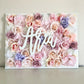 Salon floral wall custom photo backdrop business sign decor
