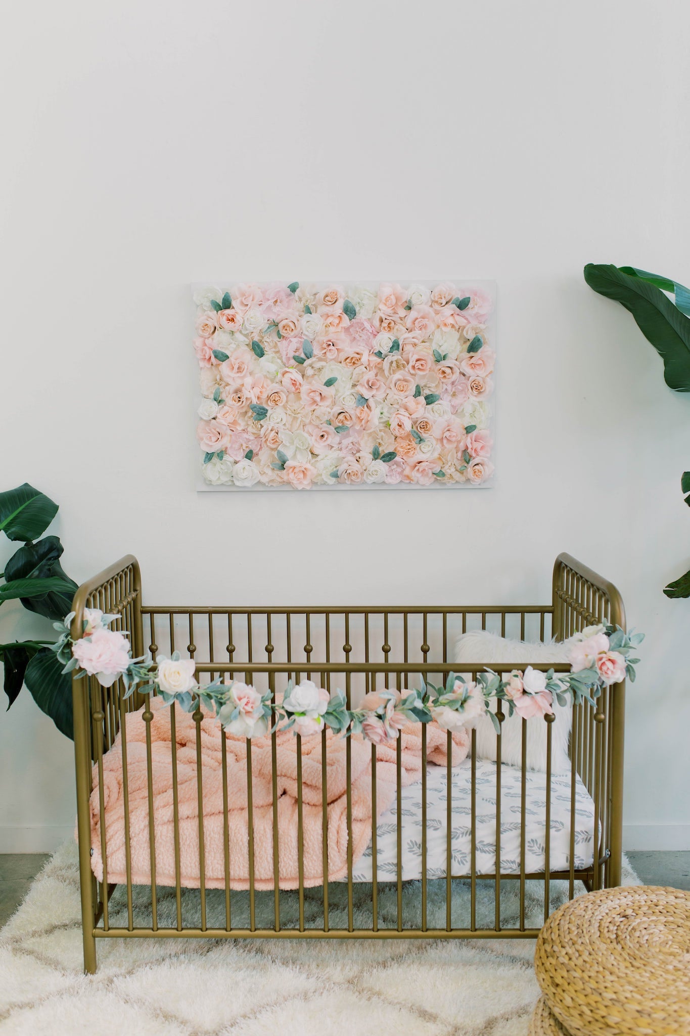 Boho garden garland girl nursery wall