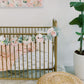 Boho floral garland blush and cream baby girl room backdrop