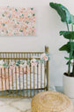 Boho nursery floral garland girl wall art